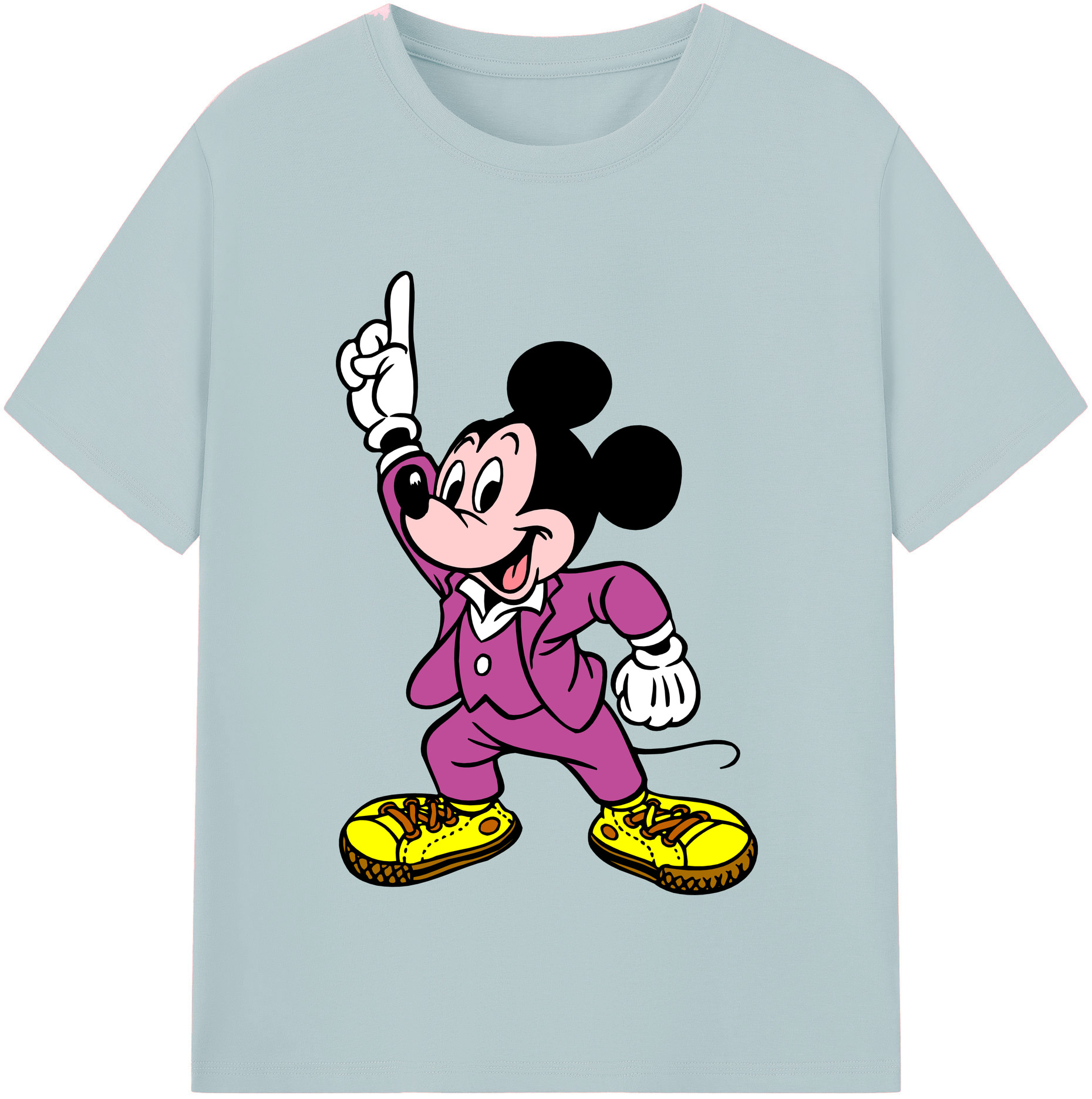 （画像用） ミッキーマウス Mickey Mouse 綿100％半袖Tシャツ（フロントプリント）